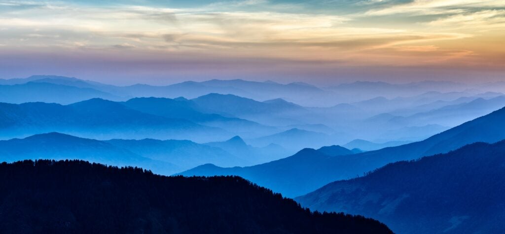 Photograph of Valley and Mountains